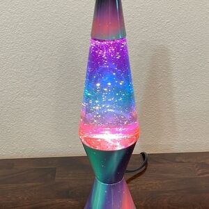 Multicolor Galaxy Glitter Lava Lamp - Decorative LED Night Light